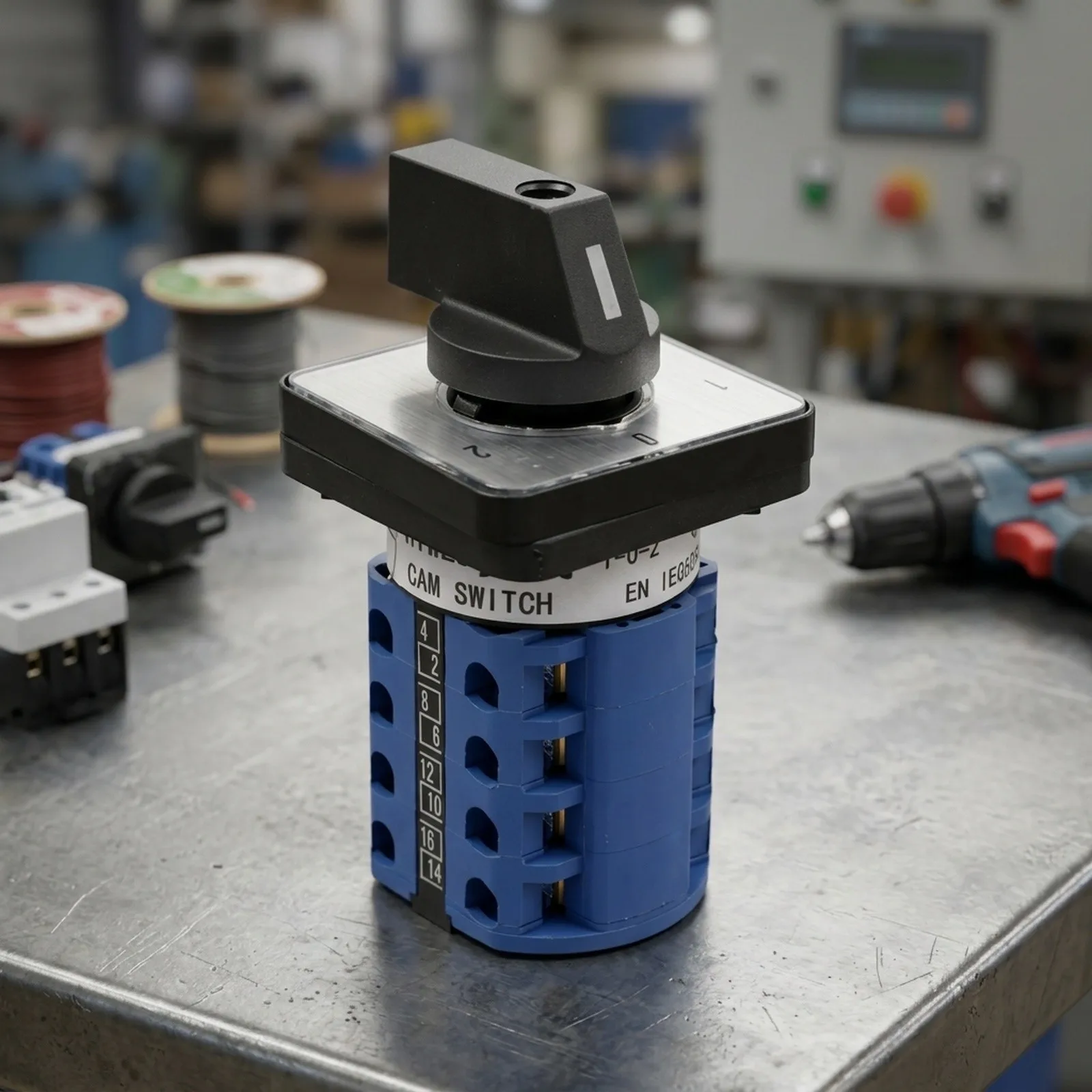 Cam Transfer Rotary Switch 660V 20A 3 Position 4 Poles 16 Terminals Designed for Electrical Equipment and CNC Machinery Controls