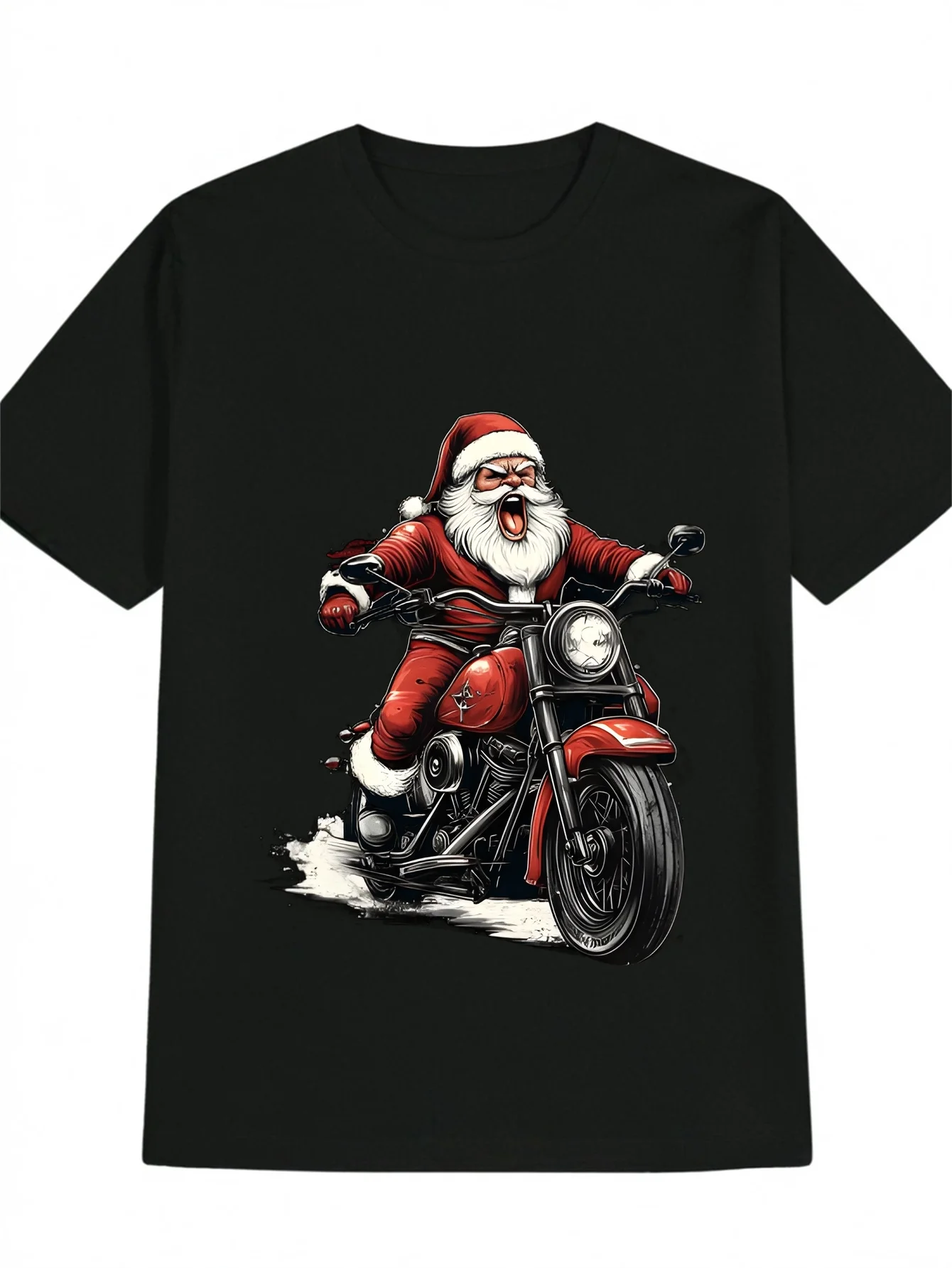 

Sweet But Twisted Men's Christmas Tee, Candy Canes/Snowflakes, Black Cotton, Loose Fit, Sports/Casual Wear