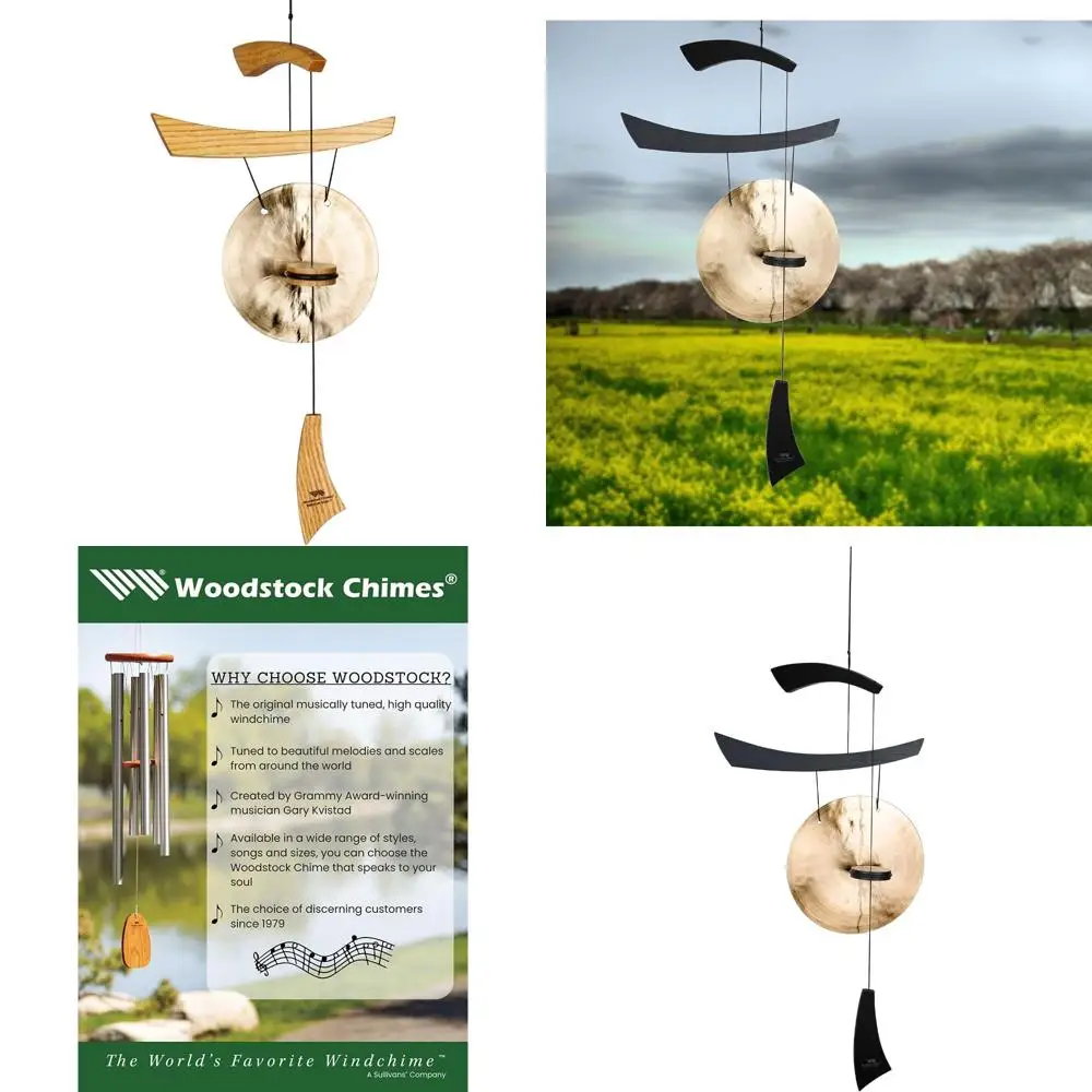 

natural 23" small wind gong for outdoor and garden decor, perfect for patio and home ambiance