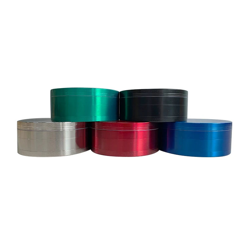 Zinc Alloy 98mm Herb Grinder Tobacco Smoke Big Spice Crusher Mill Shredder Push Type 4 Part Rolling Accessories for Smoker