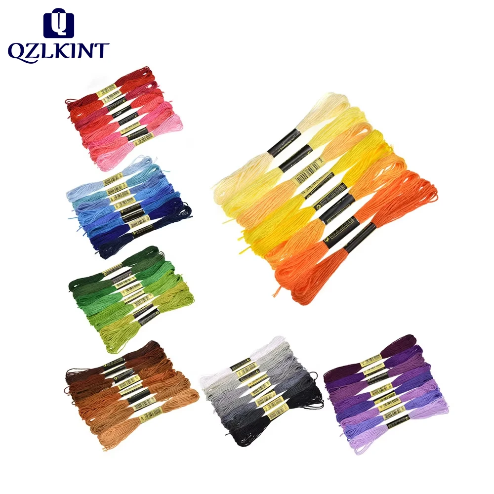 

8pcs/lot Cross Stitch Threads Similar Color Embroidery Thread Cotton Sewing Skeins Thread Floss DIY Craft Sewing Accessories