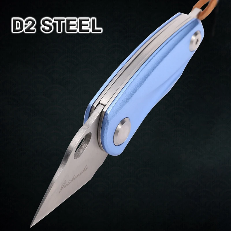 High Hardness D2 Steel Folding Knife Aluminium Alloy Handle Portable Pocket Knife Express Delivery Outdoor Self-defense Pocket