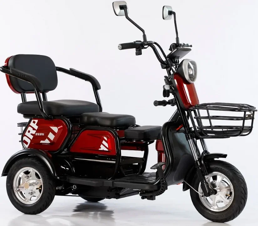 Tricycle Electric Bike Three Wheel Electric Motor Bike Adult Two Seat Tricycle