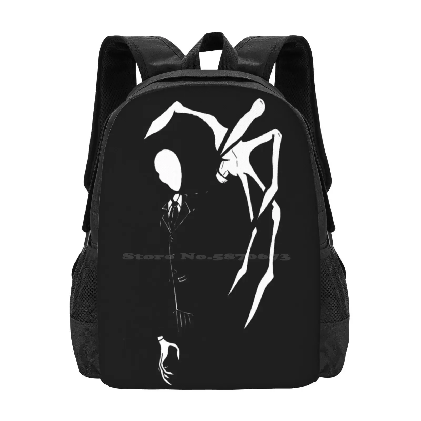 

Slender Man Hot Sale Schoolbag Backpack Fashion Bags Slenderman Creepy Ink Hand Suit