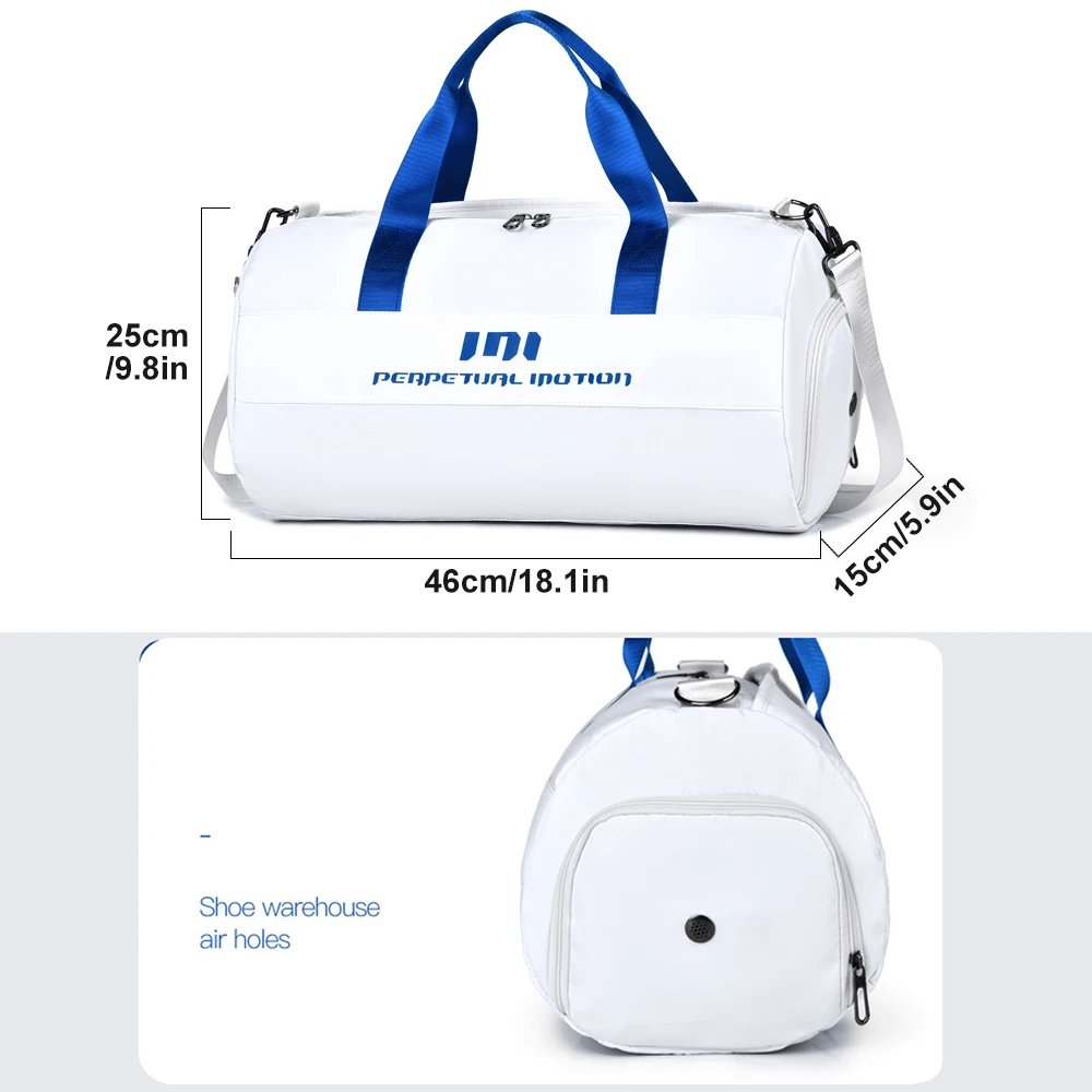 1 قطعة حقيبة قاعة رياضة إمرأة رجل مع مقصورة الأحذية وجيب مبلل السفر حقيبة القماش الخشن للنساء للطائرة الرياضة رياضة حمل الحقائب السباحة