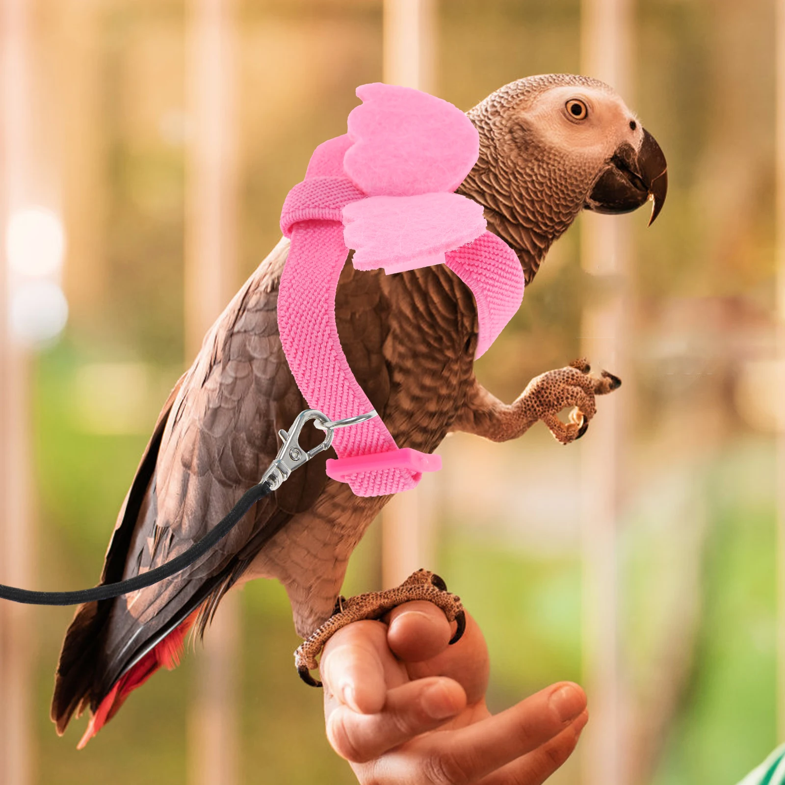 

Bird For Parrot Leash Reusable Outdoor Cockatiel Harness Lightweight Portable Traction Leash Decorative Bird Harness Supplies