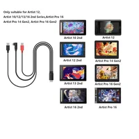 Cable 3 en 1 para xp Tablet Artist 10(2a generación), Artist 12 (2a generación), Artist 13 (2a generación), Artist 16 (2a generación), Artist Pro 16