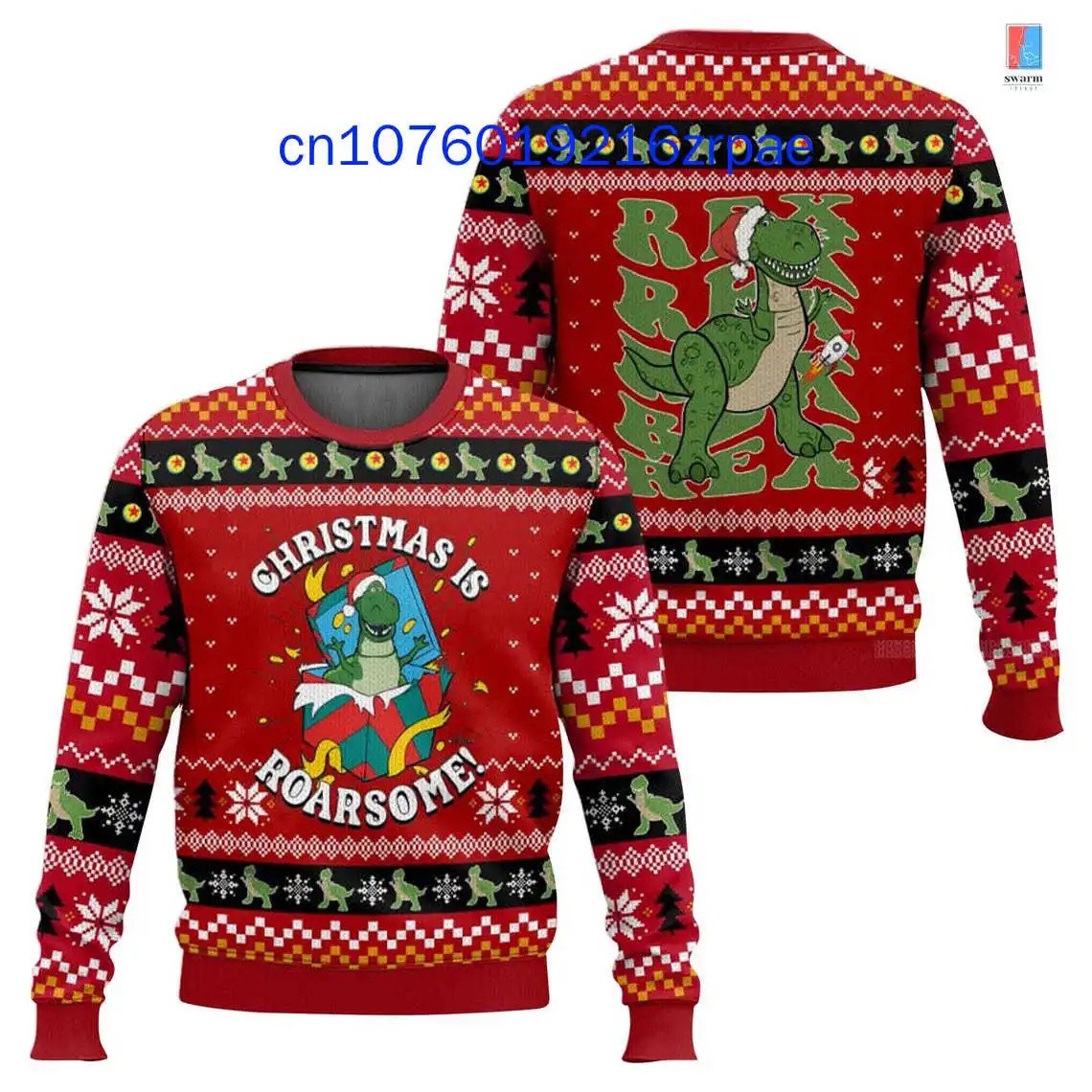 New Toy Story Christmas Sweater Men's Women's 3d Print Disney Ugly Casual Sweatshirt Christmas Sweate