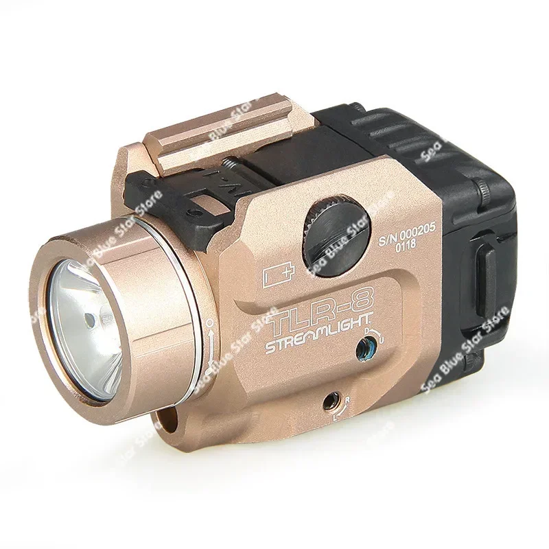 Under hanging multi-function flashlight strong light tactical LED light guide rail outdoor, strong light lighting TLR-8