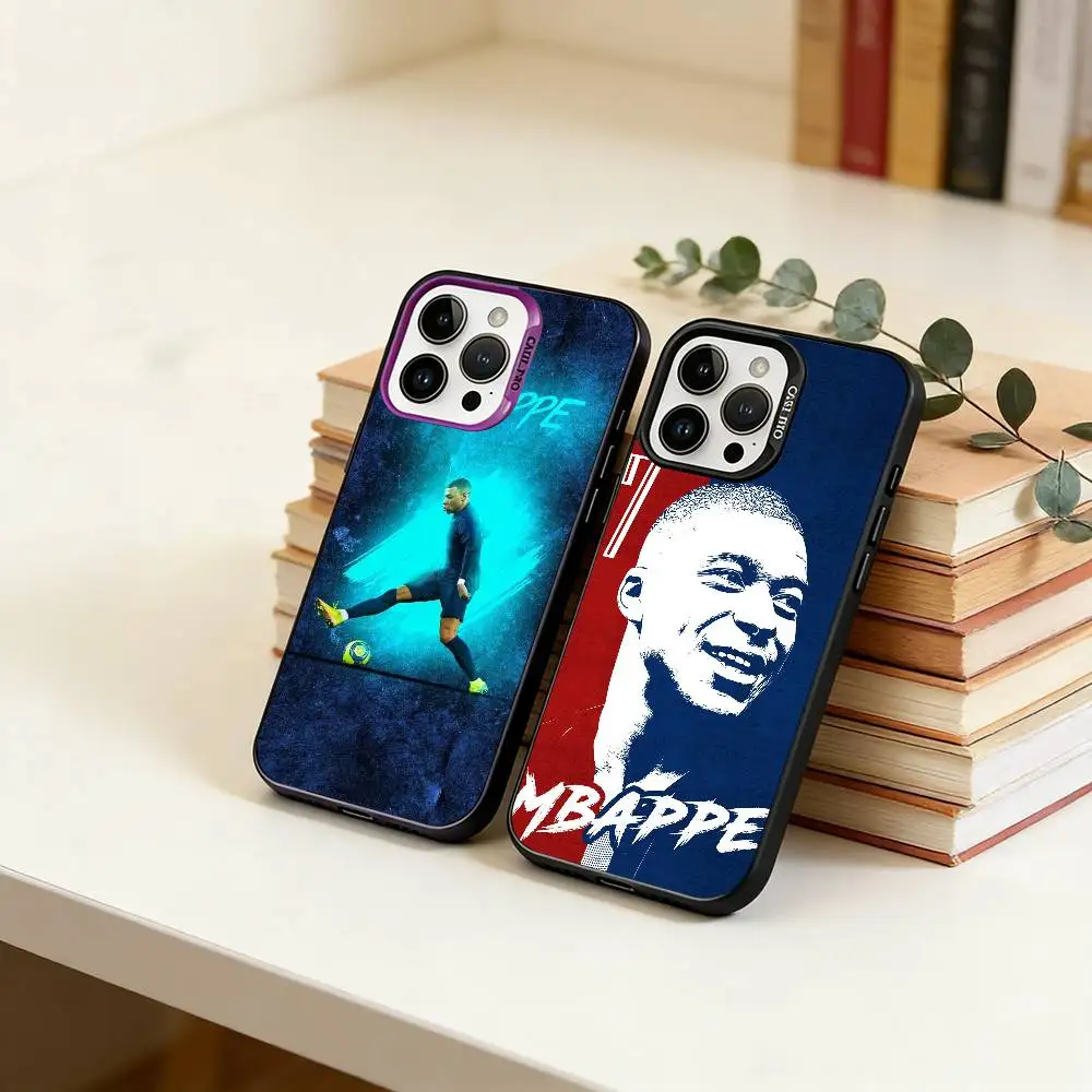 

Football Star FS-Mbappe Phone Case For iPhone 17,16,15,14,13,12,11 Plus,Pro Max,XS,Colorful Silver Black Cover