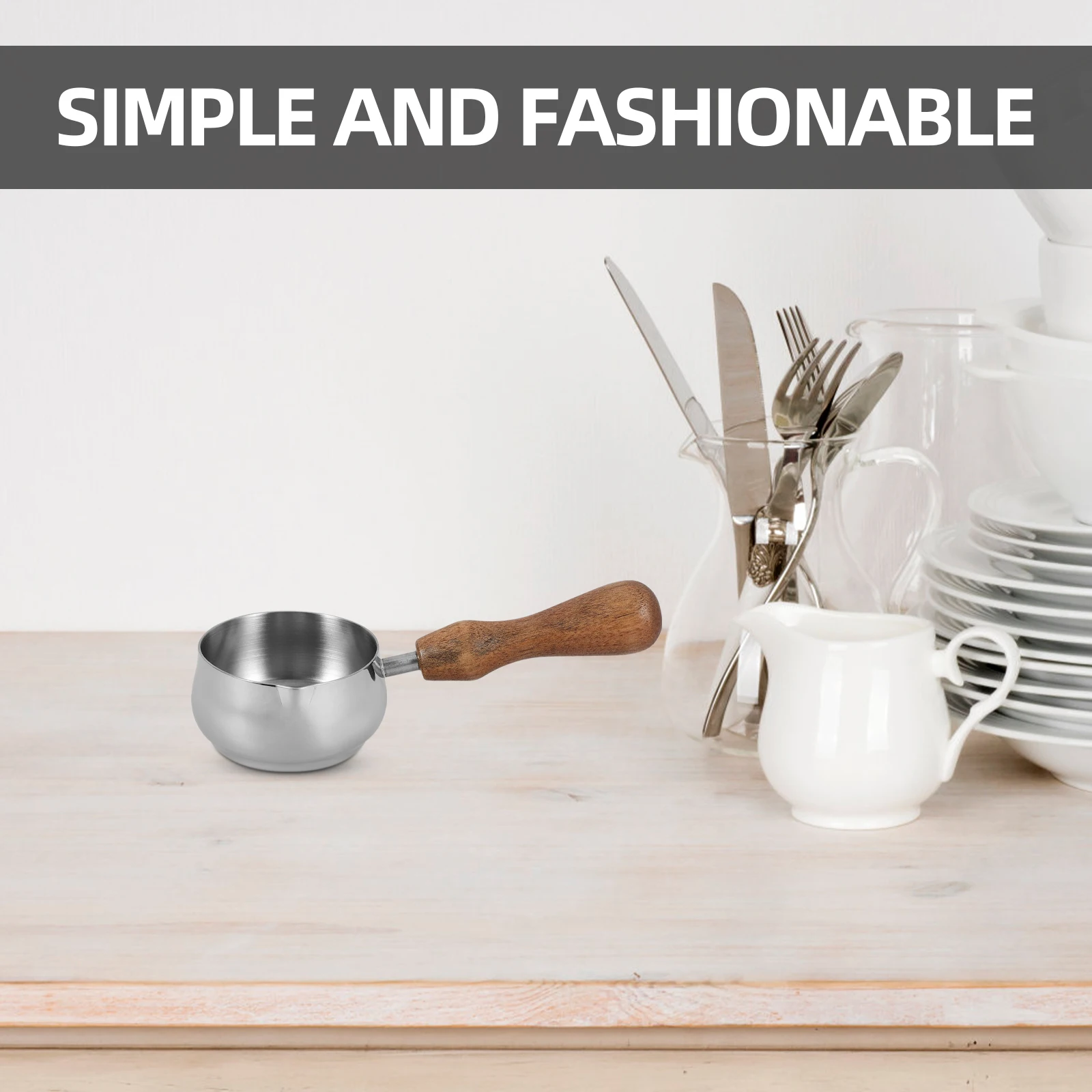 

Stainless Steel Creamer Pitcher Coffee Diversion Nozzle Small Milk Jug Multi-Use Sauce Container Metal Measuring Cup For