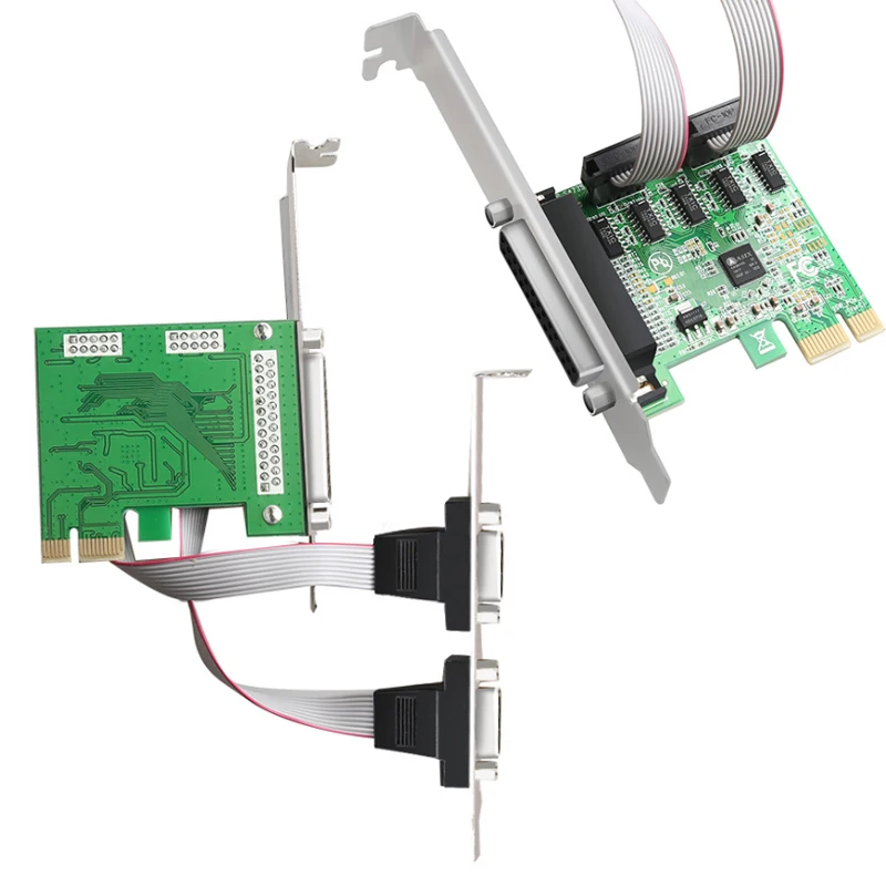 بطاقة توسيع وحدة التحكم PCIe1X 2 المسلسل 1 المنفذ المتوازي بطاقة التوسع موسع PCIE محول PCIE محول بطاقة قفص الاتهام محطة