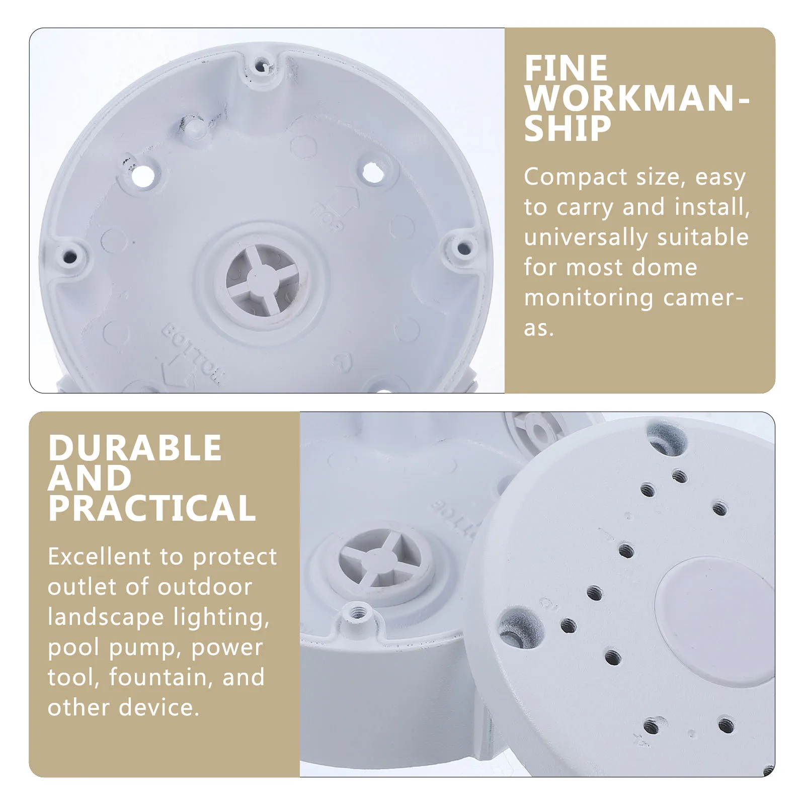 

Aluminum Alloy Storage Box Security Camera Holder Wall Mount Bracket Outdoor Junction Box Waterproof Dustproof for Landscape
