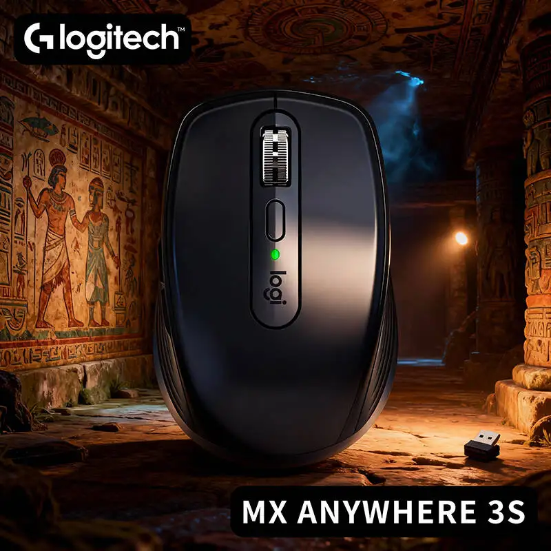

Durable Logitech MX Anywhere 3S - 8K DPI Glass Tracking, MagSpeed Wheel, Quiet Clicks, 3-Device Sync, USB-C Charging