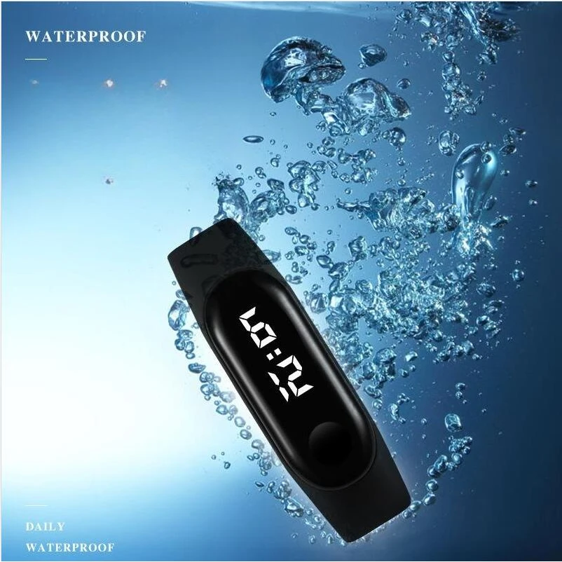 Relojes deportivos digitales LED para hombre, luz blanca, pantalla Digital electrónica, reloj de estilo Retro, relojes para hombres y niños, reloj deportivo electrónico