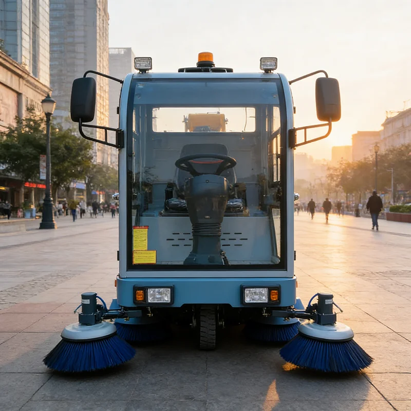 Electric Ride On Sweeper with Zero Emission for Indoor Warehouse and Factory Floor Cleaning