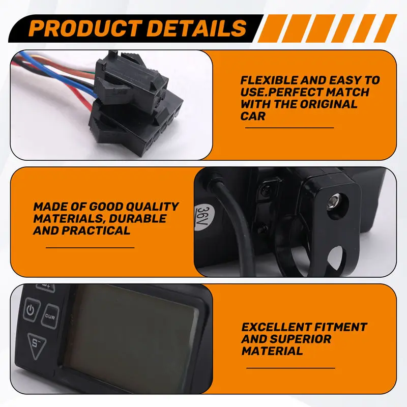 

ЖК-дисплей S861 24В 36В 48В 60В для контроллера BLDC электровелосипеда (разъем SM)