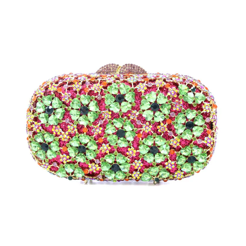 Neues Design Grüne Diamant-Clutch Abendtasche Markendesign Damenhandtasche Soiree Pochette Strass Kristall Party Clutch Taschen – Detail 8