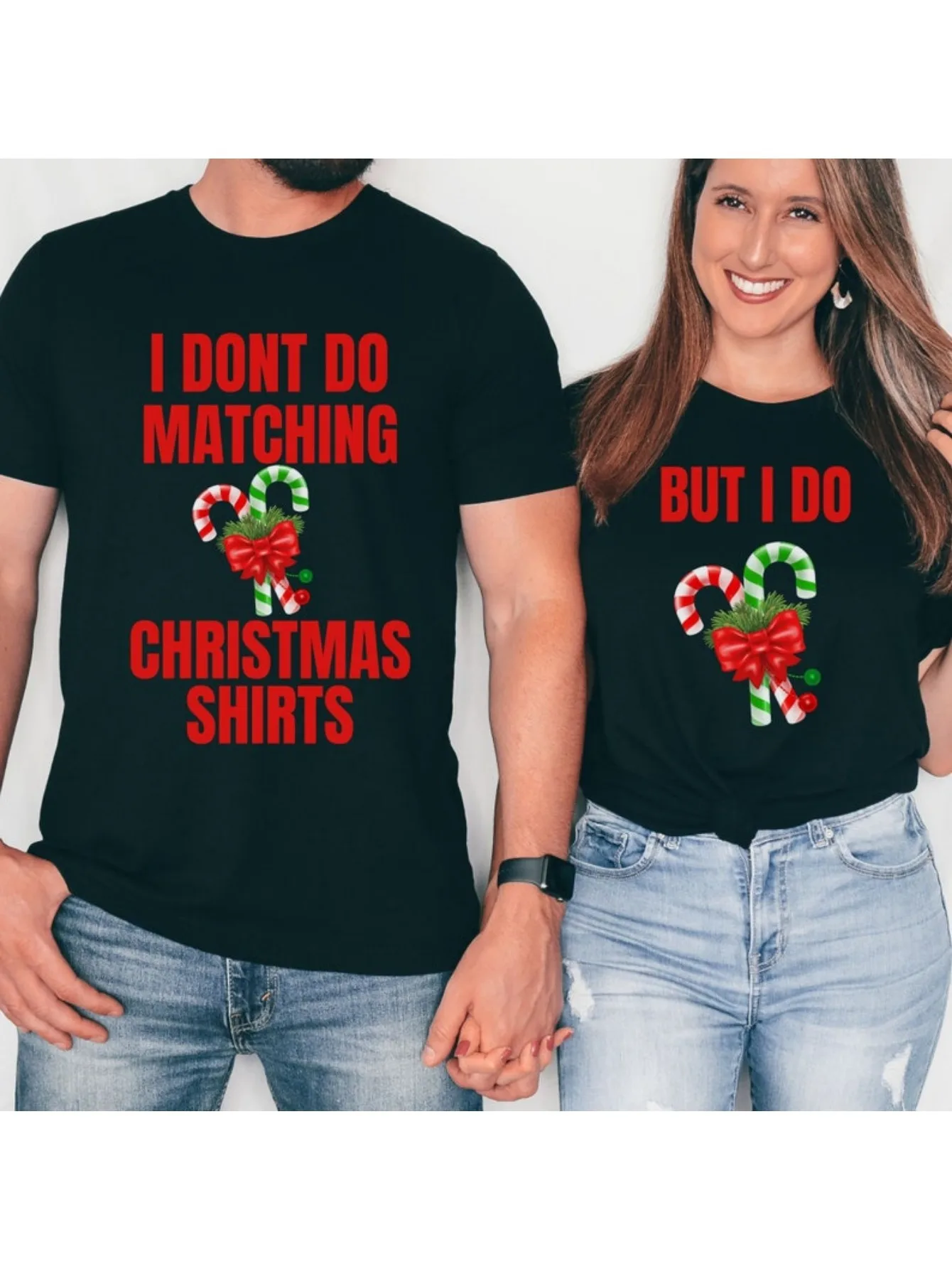 

1 шт., рождественские забавные гасла и узоры конфетных палочек для пар, футболки с короткими рукавами, топы, праздничные подарки