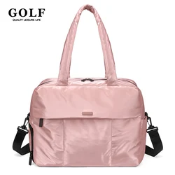 GOLF Pink Duffle Bag Women Folding Travel Bags Shoe Compartment 16 Inch Laptop Pocket Waterproof Travel Shoulder Anti Theft Bag