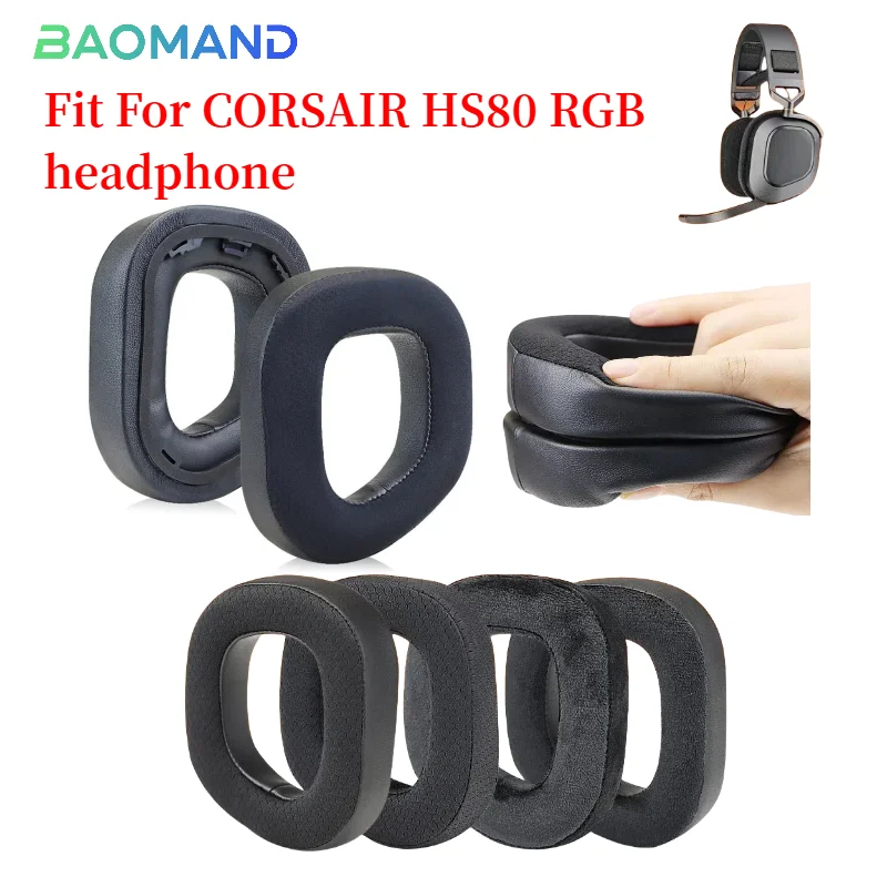 

Sport Cooling-Gel Replacement Ear Pads for CORSAIR HS80 RGB High Quality Headphones Ear Cushions, Headset Earpads Accessories