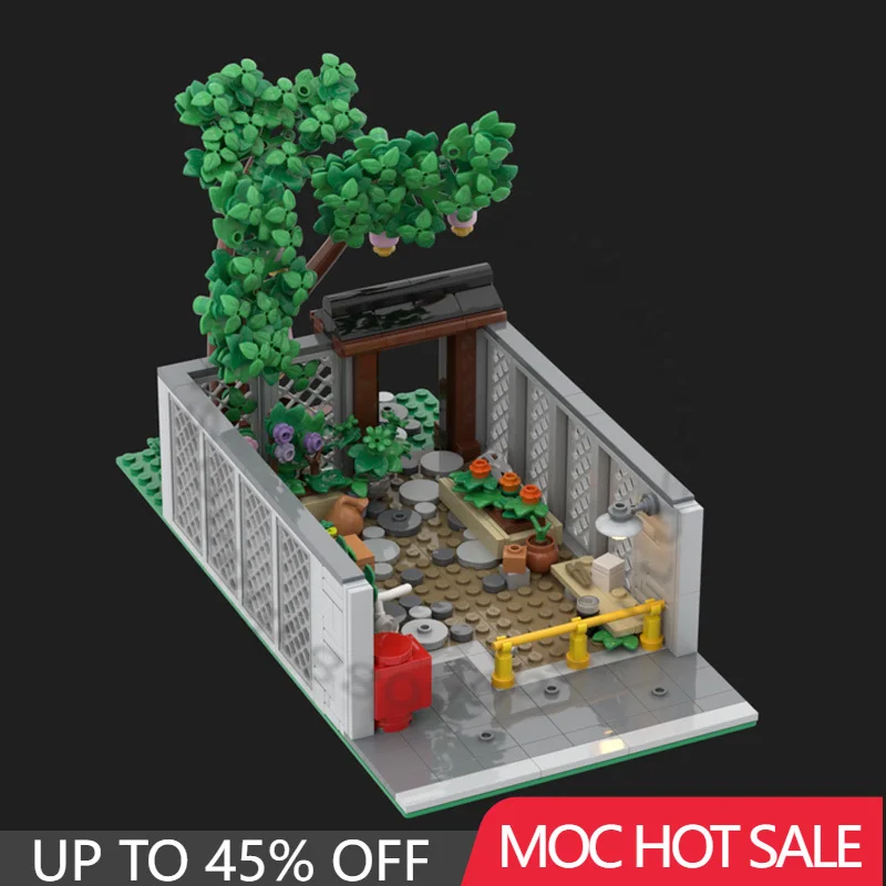 

500 шт. MOC, модульные здания The Alley Park, блоки, кирпичи, креативная образовательная сборная игрушка, подарок на день рождения, Рождество