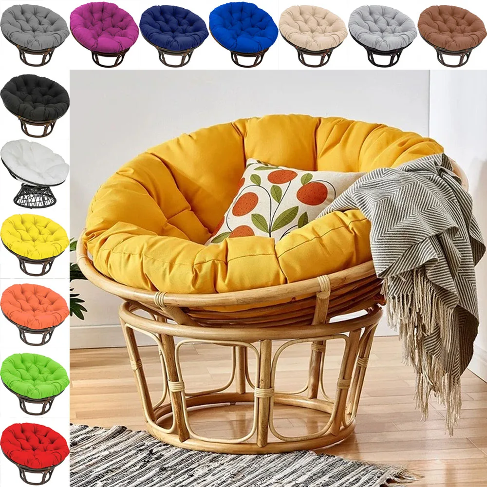 

1PC Swing Hanging Basket Seat Cushion Thicken Soft Egg Chair Pad Garden Armchair Pillow Outdoor Patio Rattan Chair Round Cushion