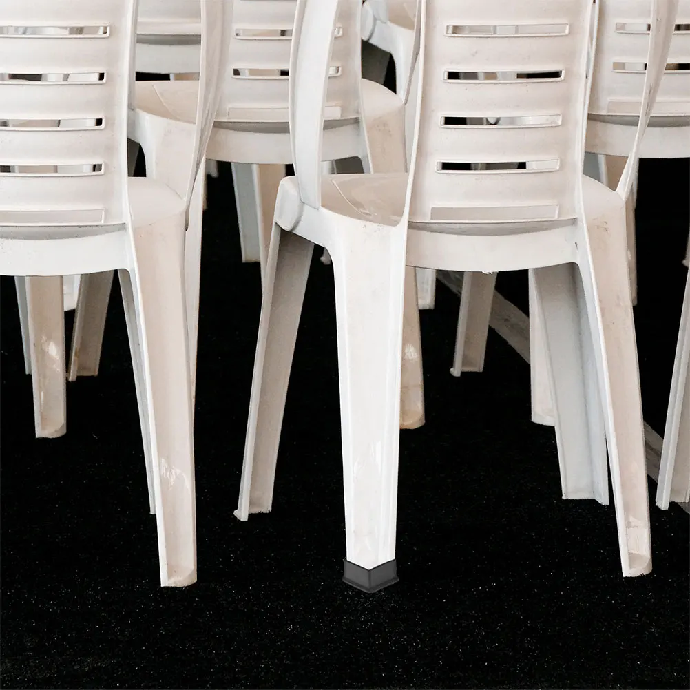 

8Pcs Furniture Rubber Caps 40x40mm Bed Frame Feet Replacement Non-Slip Ladder Foot Pads Chair Leg Tips Protectors Black