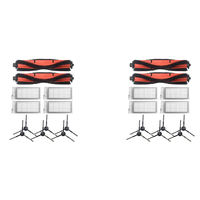 B38B-24Pcs For Roidmi EVE Plus Robot Vacuum Cleaner Main Brush HEPA Filter Side Brush Replacement Accessories Parts