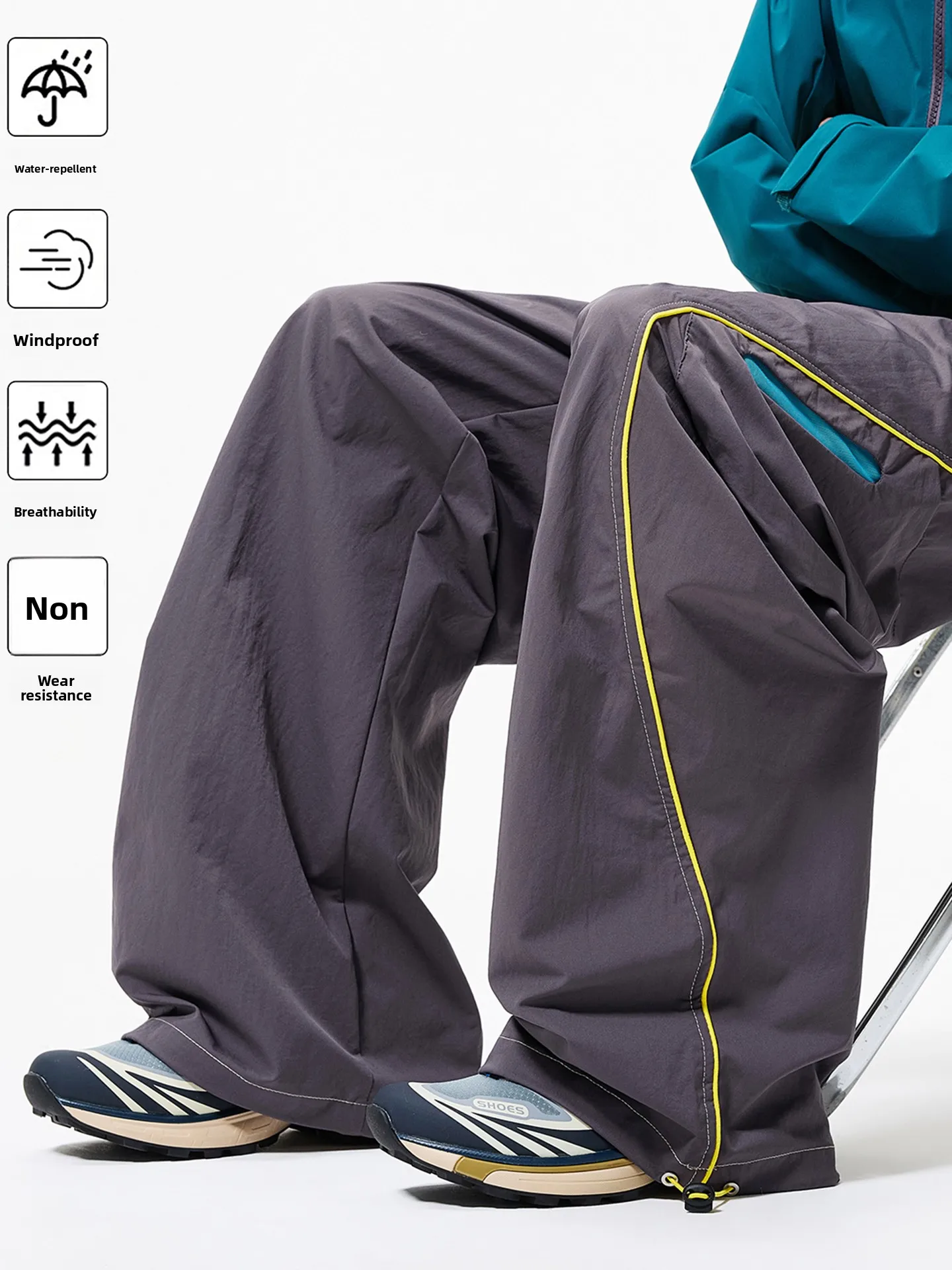 

Фиолетовые футборонепроницаемые мягкие брюки для скалолазания Hassed Line для мужчин и женщин, весна-осень 2026, новая функциональная рабочая одежда для улицы...