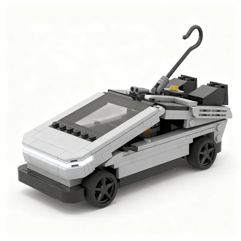 

380pcs MOC Cybertruck Time Machine BttF City Champions Model Building Blocks Construction Toy Christmas Gifts DIY Creative Idea