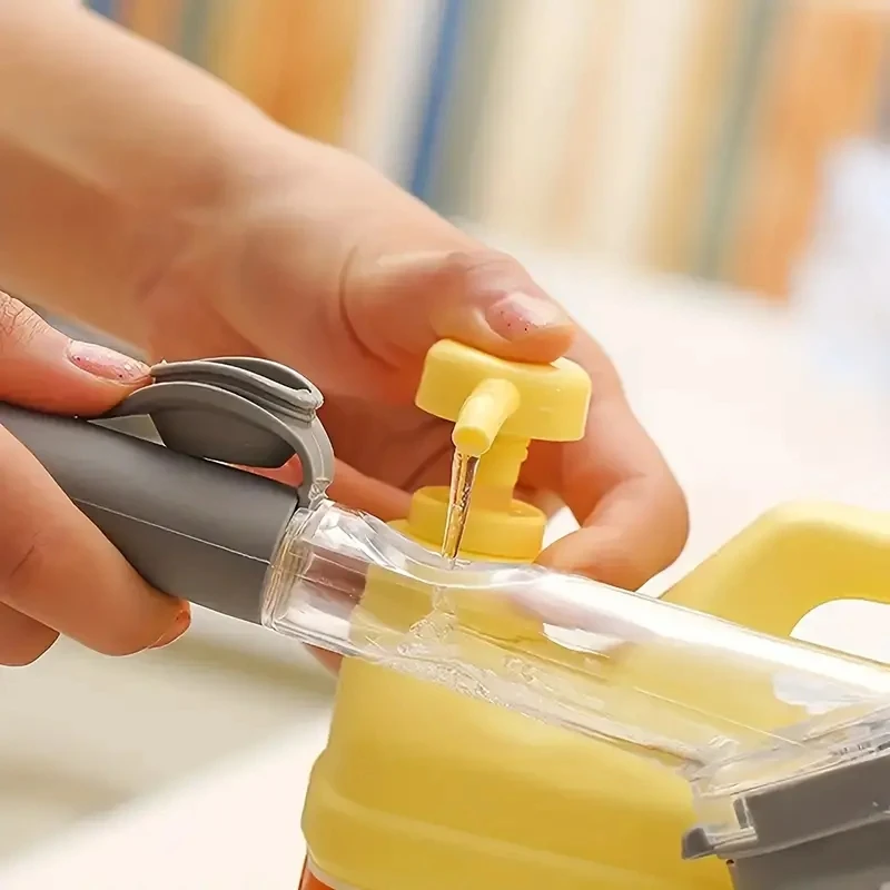 ฟองน้ำล้างจานขัดหม้อแปรงขัดล้างจานด้ามเครื่องจ่ายสบู่เหลวสำหรับซิงค์อุปกรณ์ทำครัวอุปกรณ์เสริม