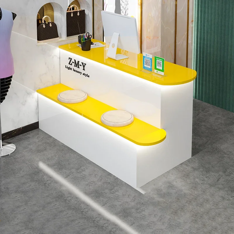 Modern Design Reception Desks Corner Display Space Small Reception Desks Nordic Office Mostrador Negocio Commercial Furniture