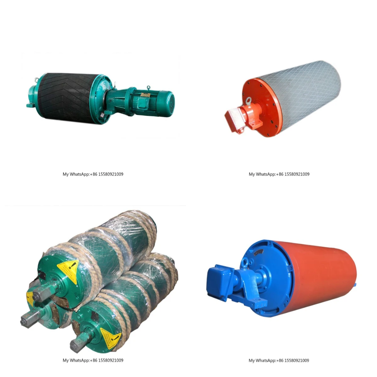 China  TDY Gear Reducer Industrial Electric Motorized Conveyor Roller Belt Rubber Coated Roller Pulley