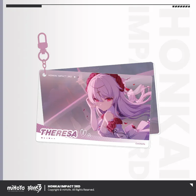 [Genuino] Honkai Impact 3rd oficial Merch miHoYo Original CG tema serie acrílico colgante llavero Elysia Mobius Kiana Cosplay