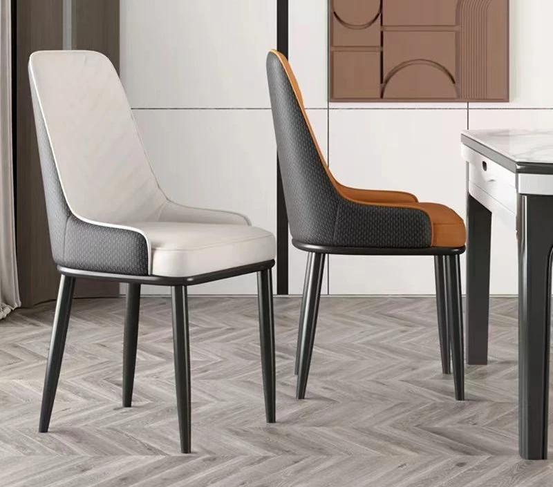 

Итальянский кожаный домашний минималистичный обеденный стул в стиле легкой роскоши, современный простой итальянский стул для переговоров, стул для обеденного стола, популярный в интернете.