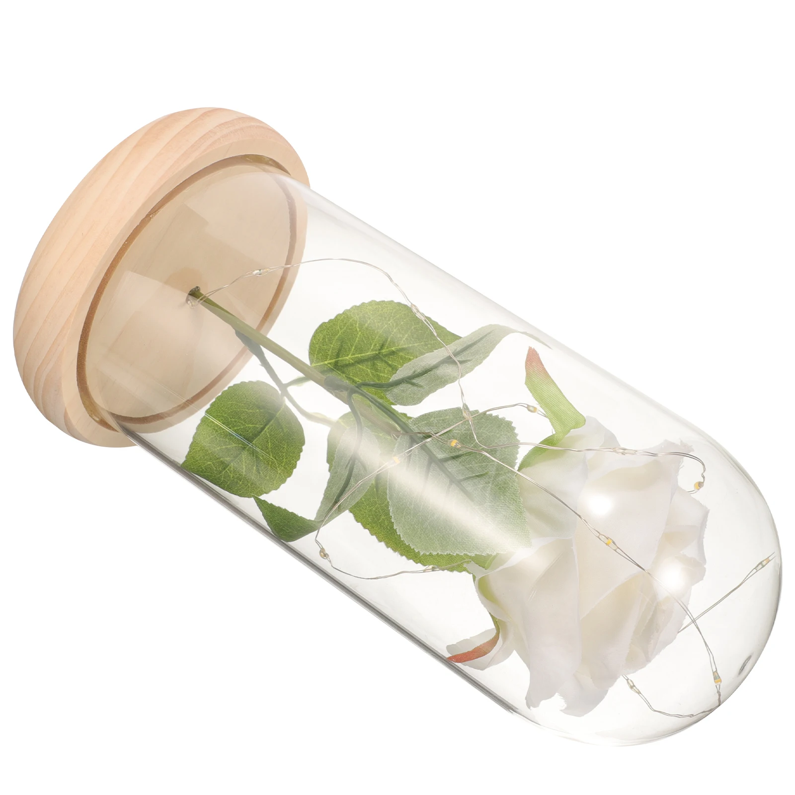 

1pc Premium Glass Rose Unique Gift Eternal Flower Decoration Home Office Ornament Bright Color Valentine'S Day Present