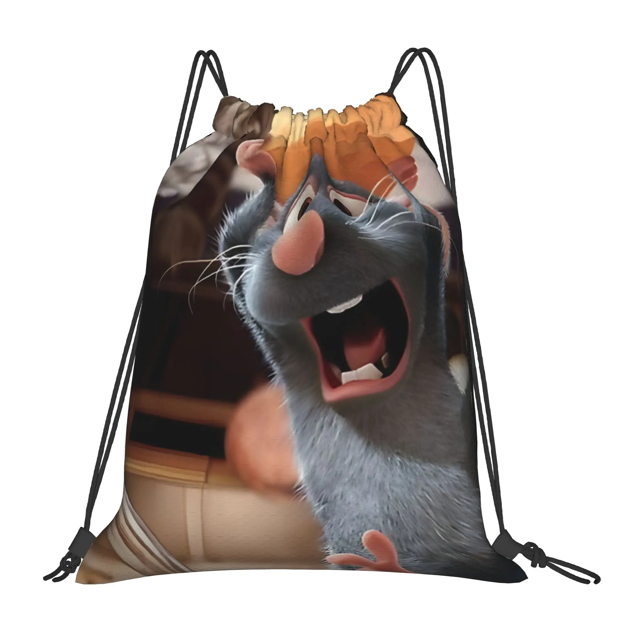 

1 шт. Портативная дорожная сумка-рюкзак на шнурке Ratatouille для спортзала и хранения вещей