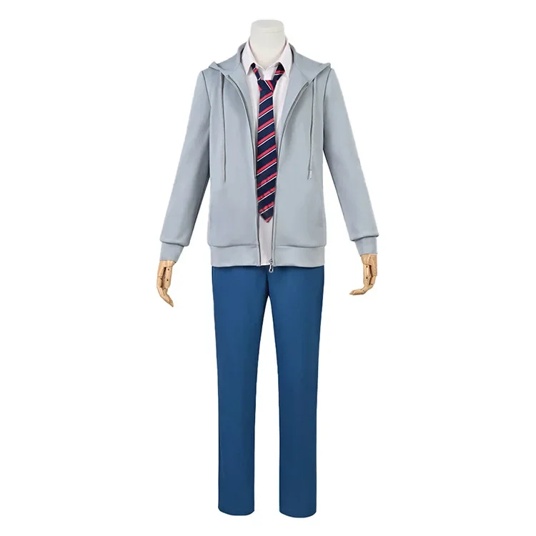 Wonderlands×Showtime Shinonome Akito cosplay costumes Colorful Stage Feat School Uniform Role Play Wig Suit For Men Women