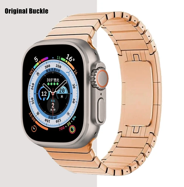 Roestvrij Stalen Band Metalen Armband Voor Apple Horloge Band Iwatch Ultra 49Mm 42Mm 44Mm 41Mm 45mm 38Mm 40Mm Polsbandje