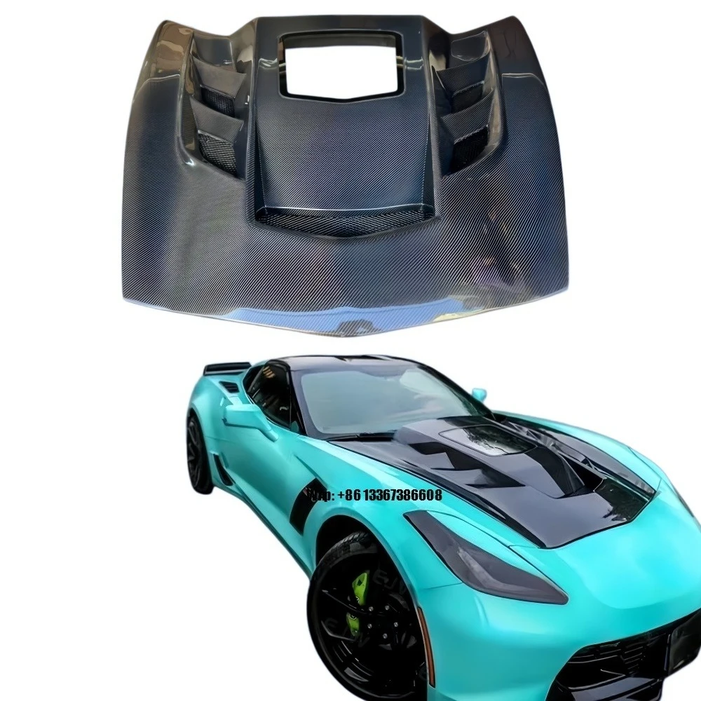 

High Quality Carbon Fiber Transparent Hood for Corvette C7