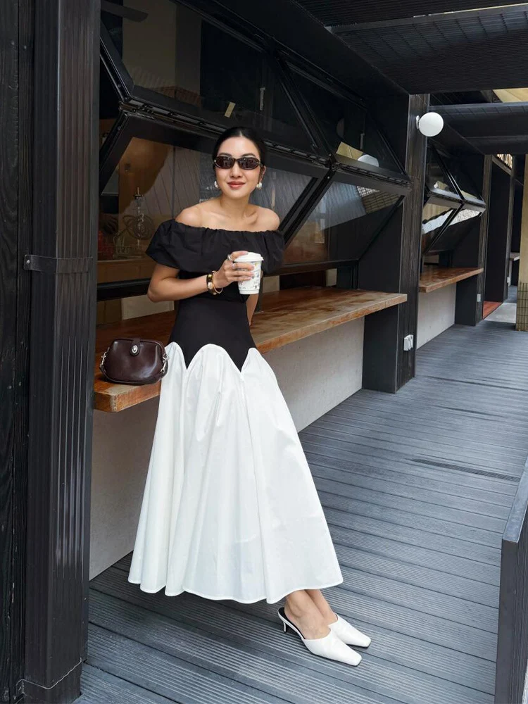 

DesiGar Knitted Set One oulder Vest Top A-Line Skirt Two Piece Slimming Faionable Ele French Sle Women's Suit