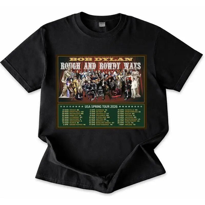 Bob Dylan Rough And Rowdy Ways Tour 2026 T-Shirt, Gif Fan