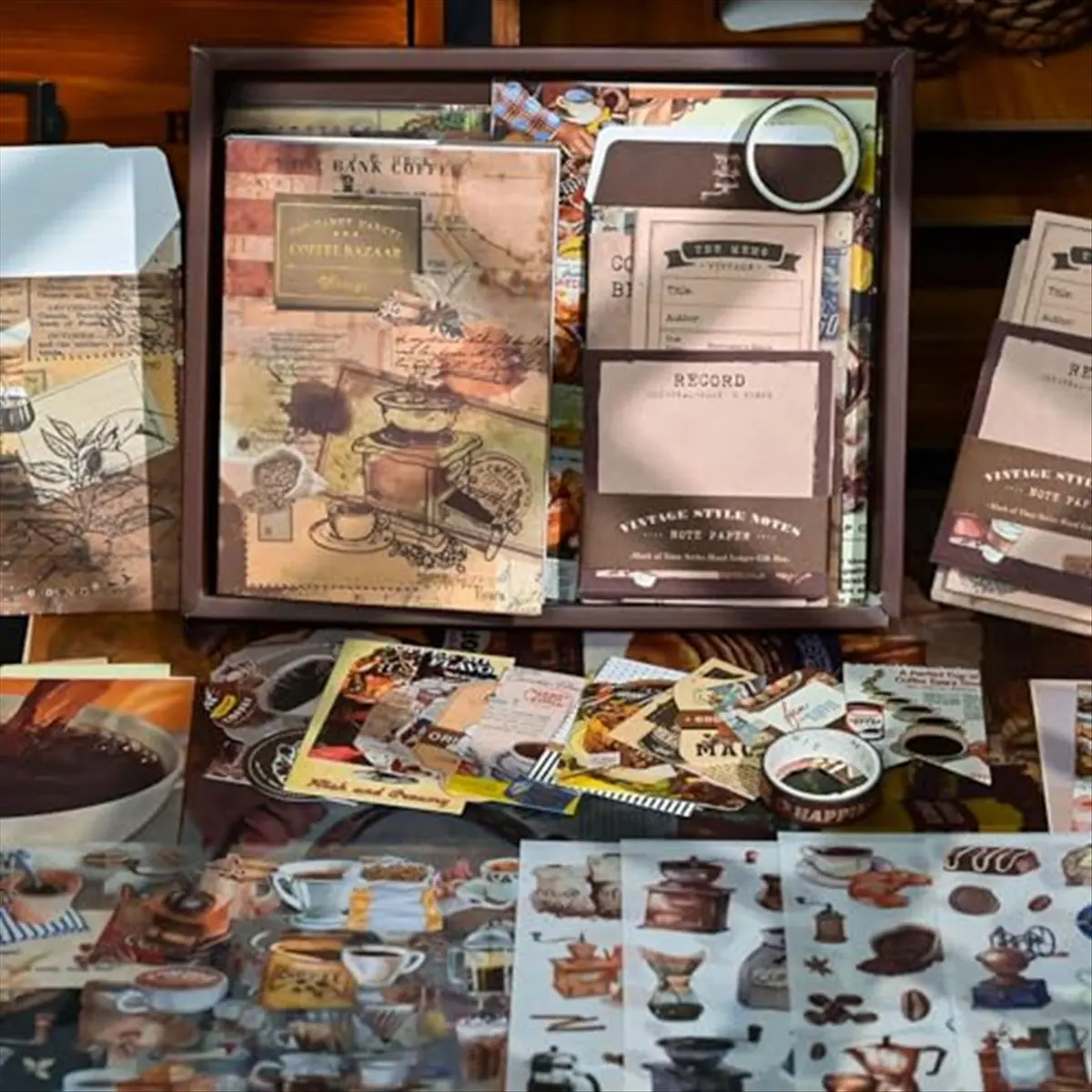 【Best Seller】Scrapbooking Kit, , Perfect for -Scrapbooking Materials, Planner DIY Art Crafts Coffee Bazaar