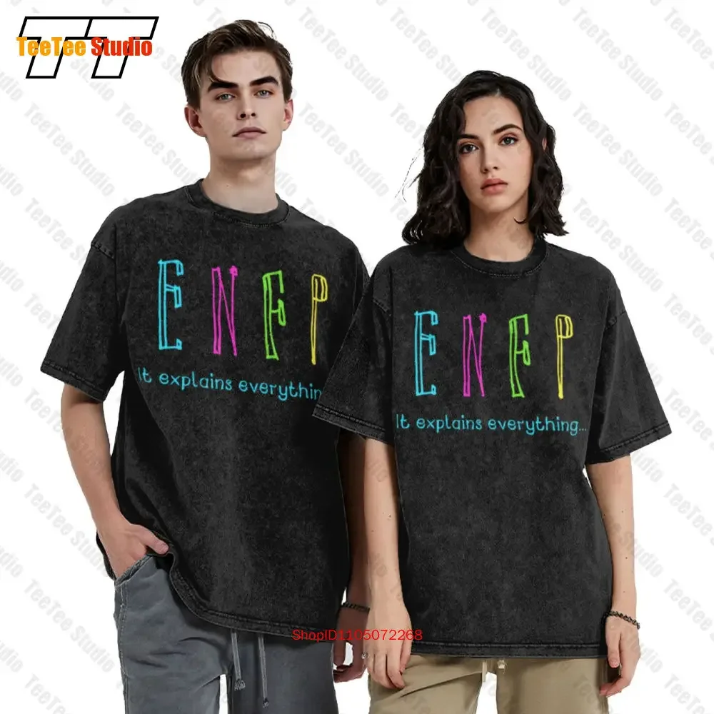 Enfp It Explains Everything Funny Personality Type Vintage Oversized T-Shirt Tee R2FC