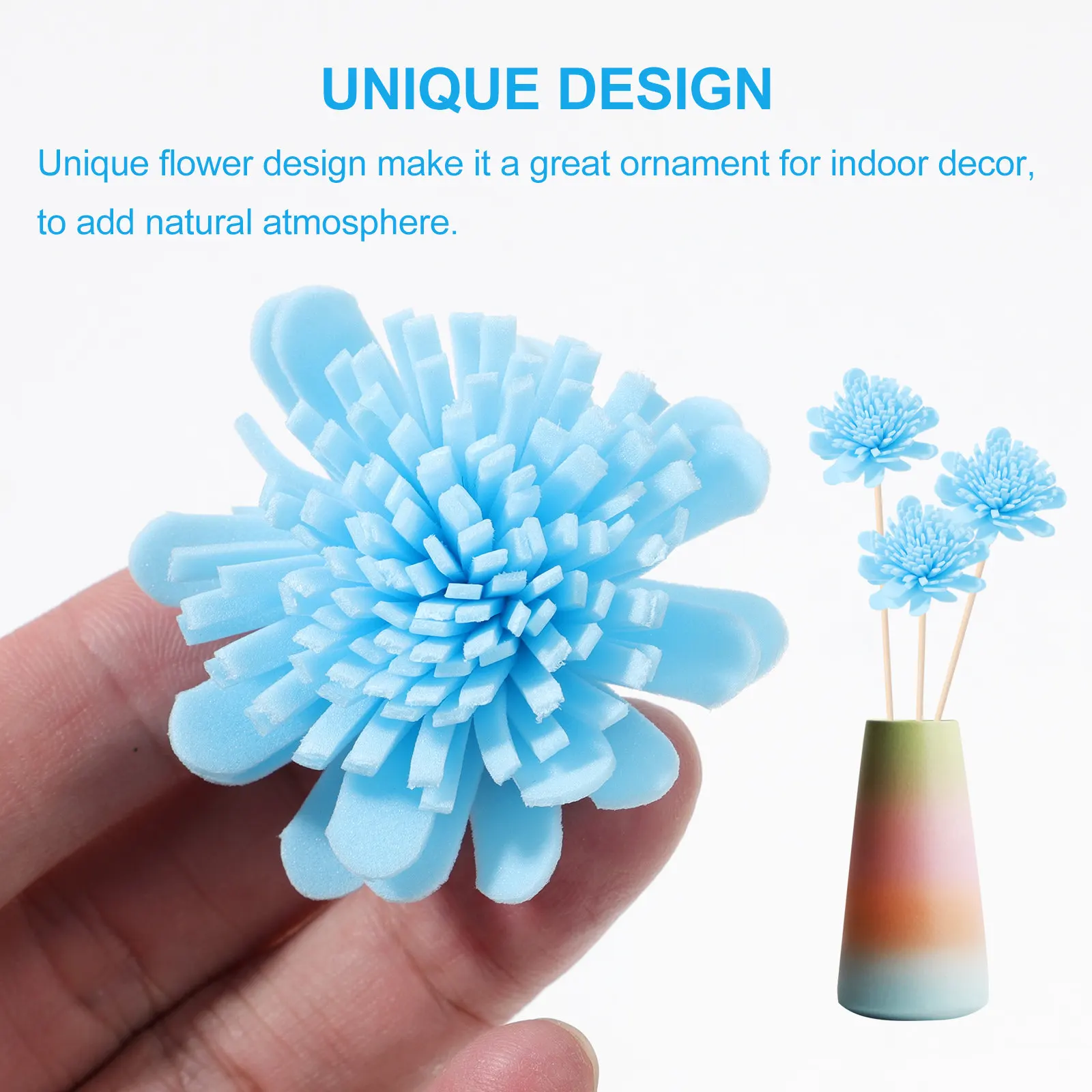 

100 шт. Искусственные цветы хризантемы для диффузора, аксессуары для ароматерапии, ароматизированные искусственные гортензии, декор из полиэтилена