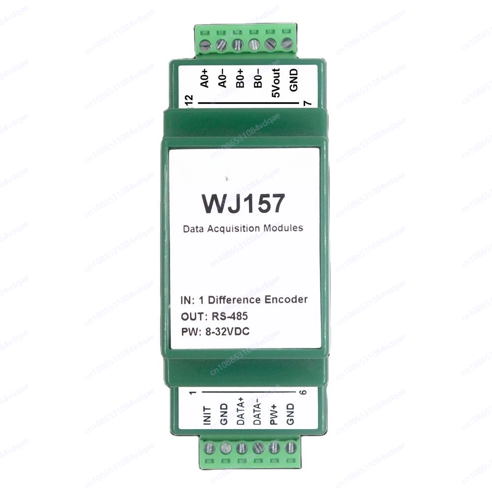 WJ157 Dimension Junrui 1-way differential encoder pulse counter or speed measurement Modbus RTU module