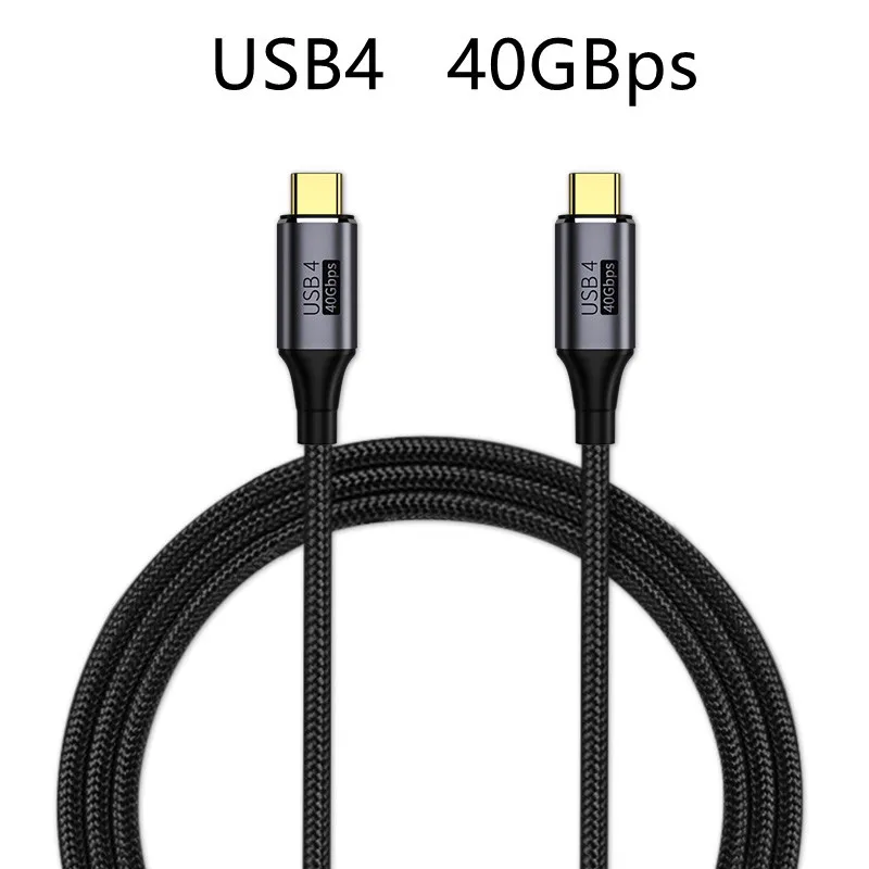 1M baru USB 4.0 40Gbps 20Gbps kompatibel Thunderbolt 3 Kabel PD 100W Gen3 USB4 Tipe C pengisian cepat Kabel 5A PD pengisian Data