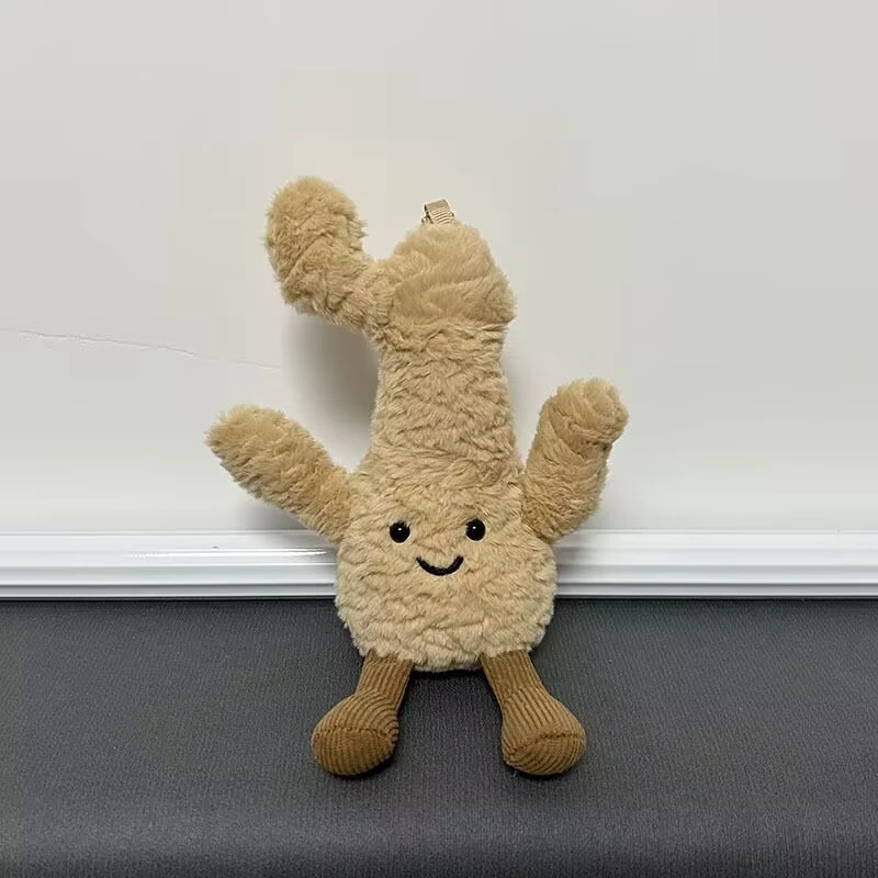 20cm bonito amarelo gengibre vegetal brinquedo de pelúcia planta pingente boneca de pelúcia bebê crianças presente aniversário decoração para casa artesanato