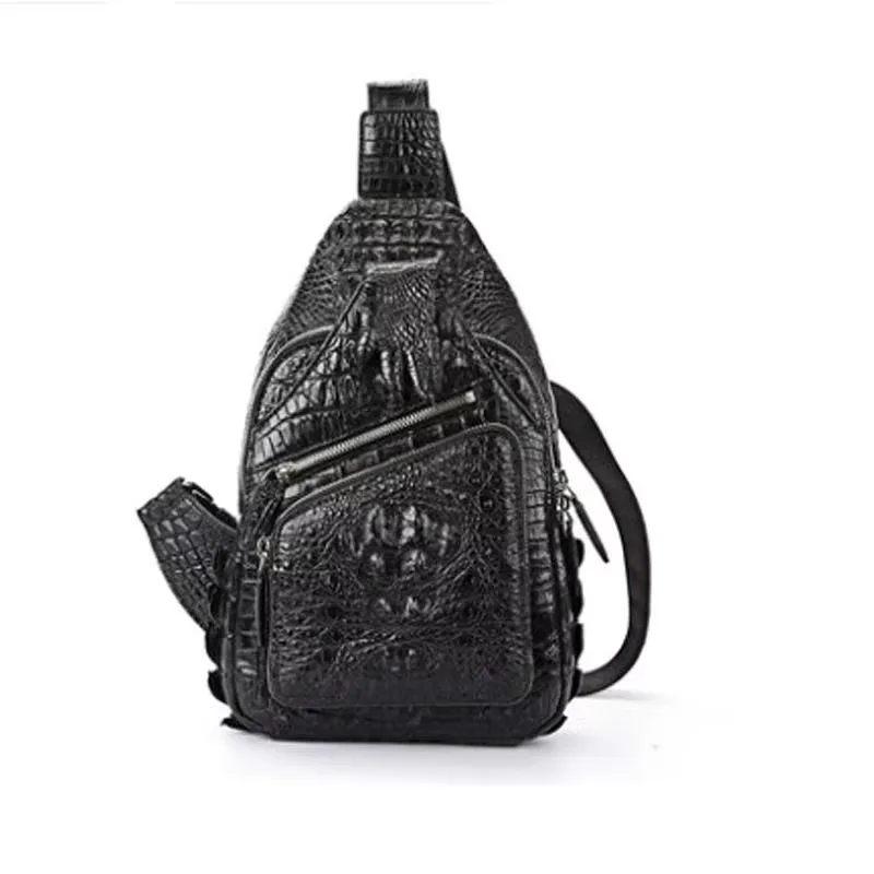 mafeimengnuo crocodile bag men chest bag  male  Inclined shoulder bag  Leisure and fashion  multi-function  men package